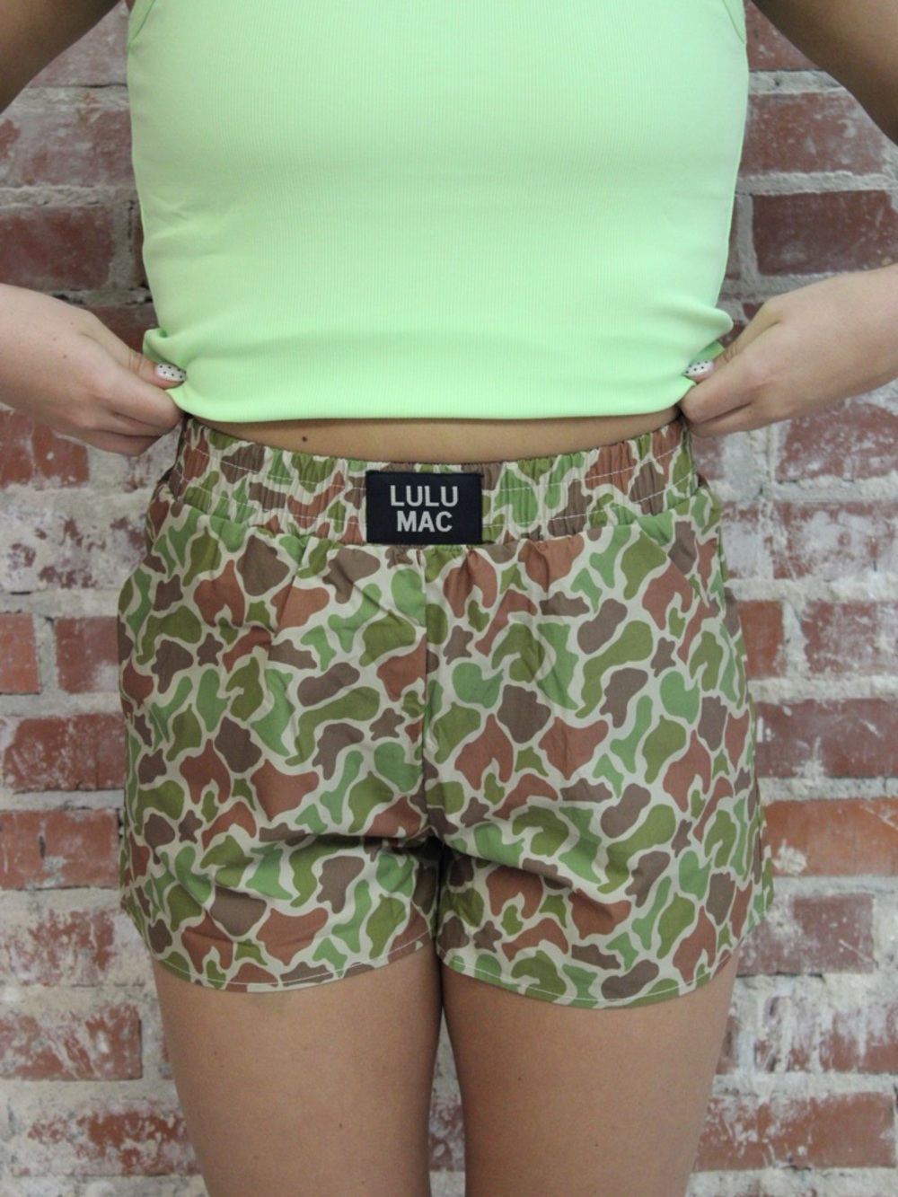 LULU MAC DARK TONE CAMO BOXER SHORT